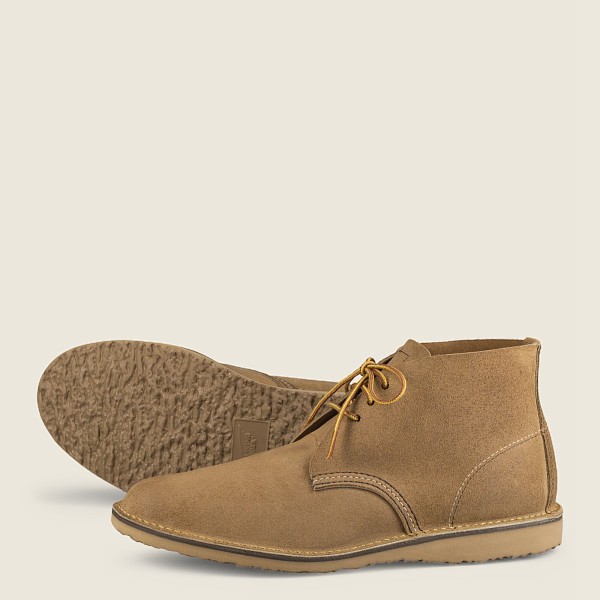 Heritage Sko Herre - Red Wing Weekender - Chukka Muleskinner Læder - Khaki - MHLGTE-613